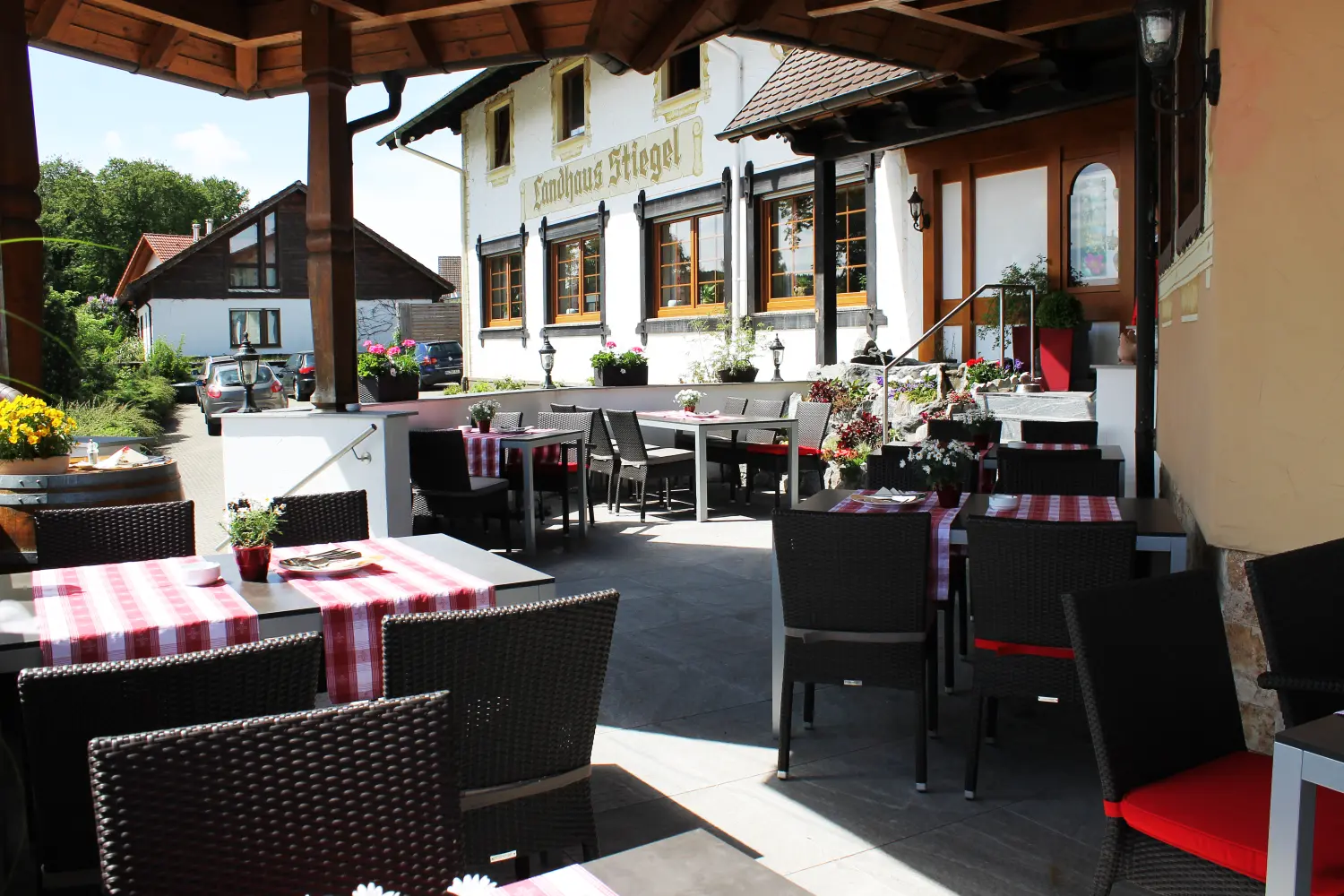 Landhaus Stiegel, Sitzen im Freien